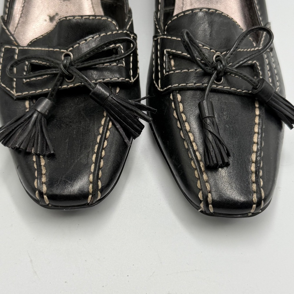 Franco Sarto Black Tassel Heels